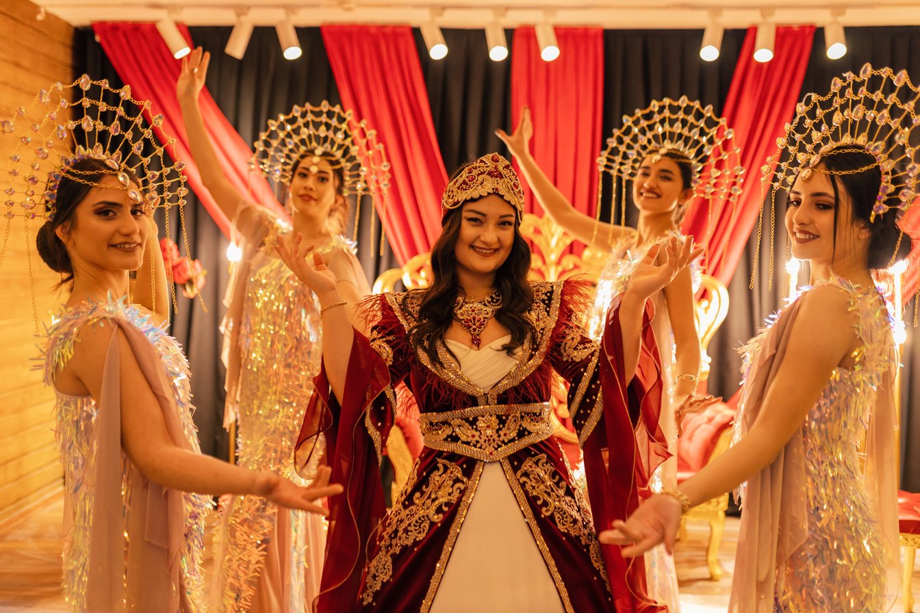 Future Bride with Female Guests in Her Kina Gecesi